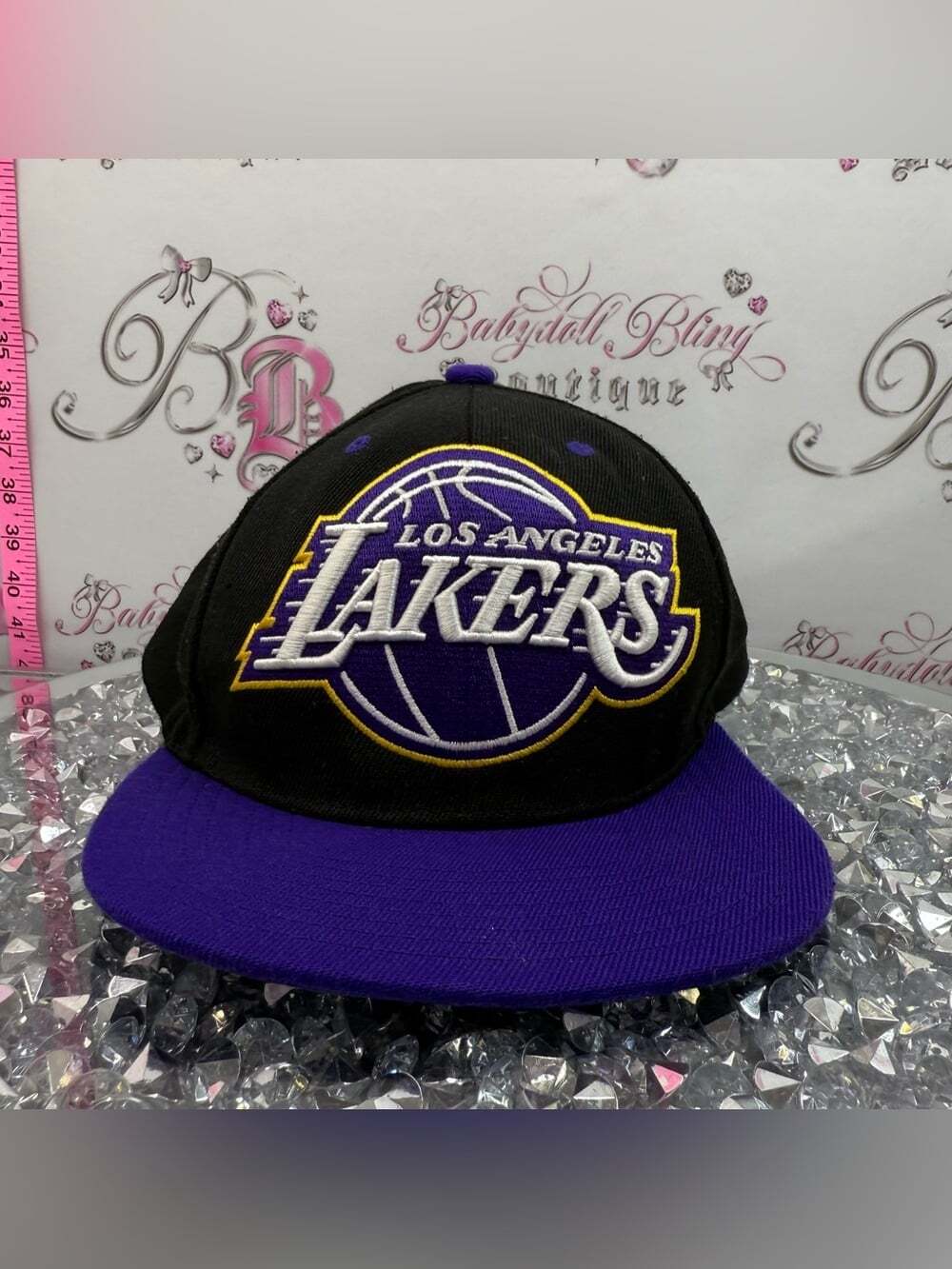 Mitchell & Ness Los Angeles Lakers Black and Purple Snapback Hat
